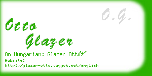 otto glazer business card